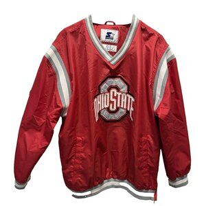 Vintage Ohio State Buckeyes Starter Windbreaker Men's Sz XXL Pullover Jacket 90s